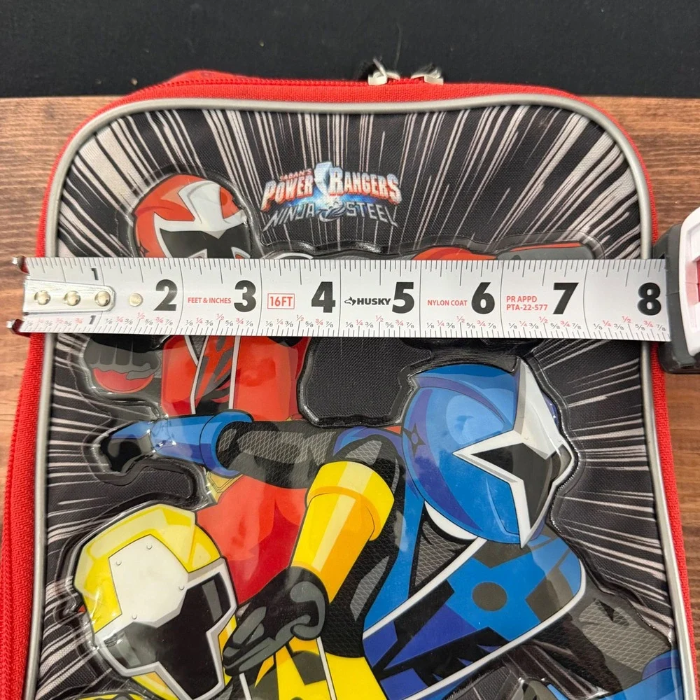 Power Rangers Ninja Steel Insulated Lunch Bag Red Blue Yellow 3D Graphic 2017
